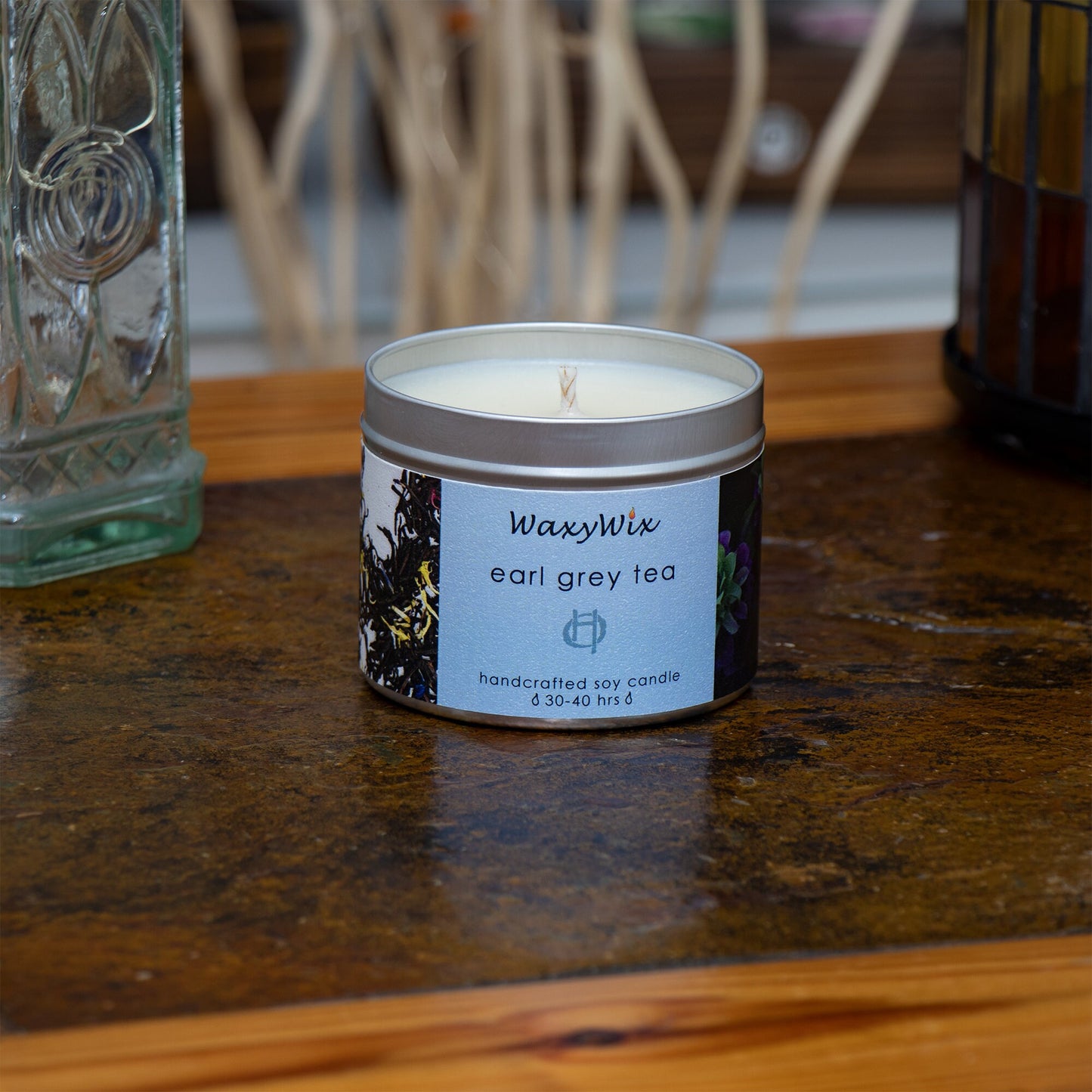 Earl Grey tea scented soy wax candle