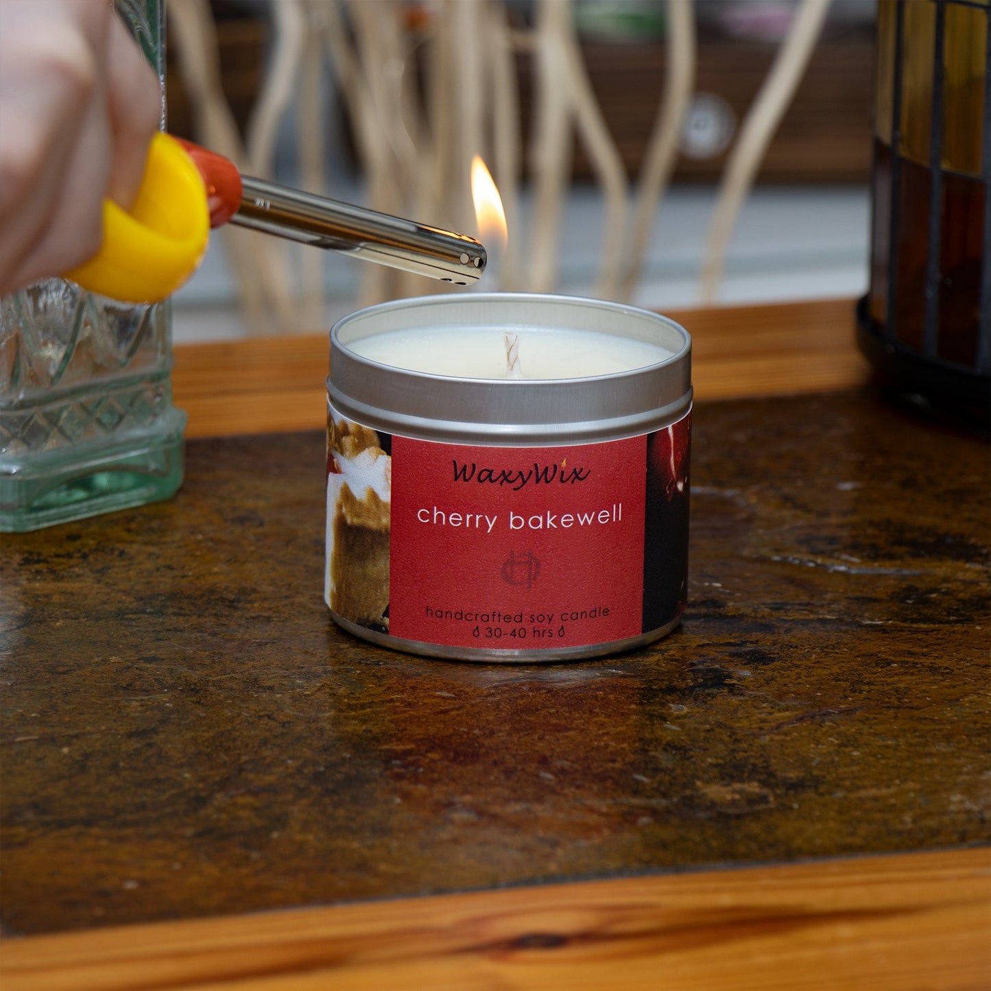 Cherry Bakewell Handmade soy wax candle