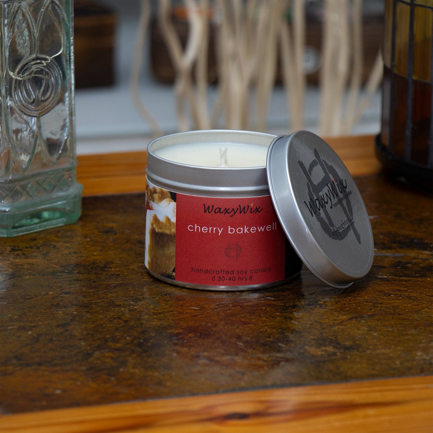 Cherry Bakewell Handmade soy wax candle