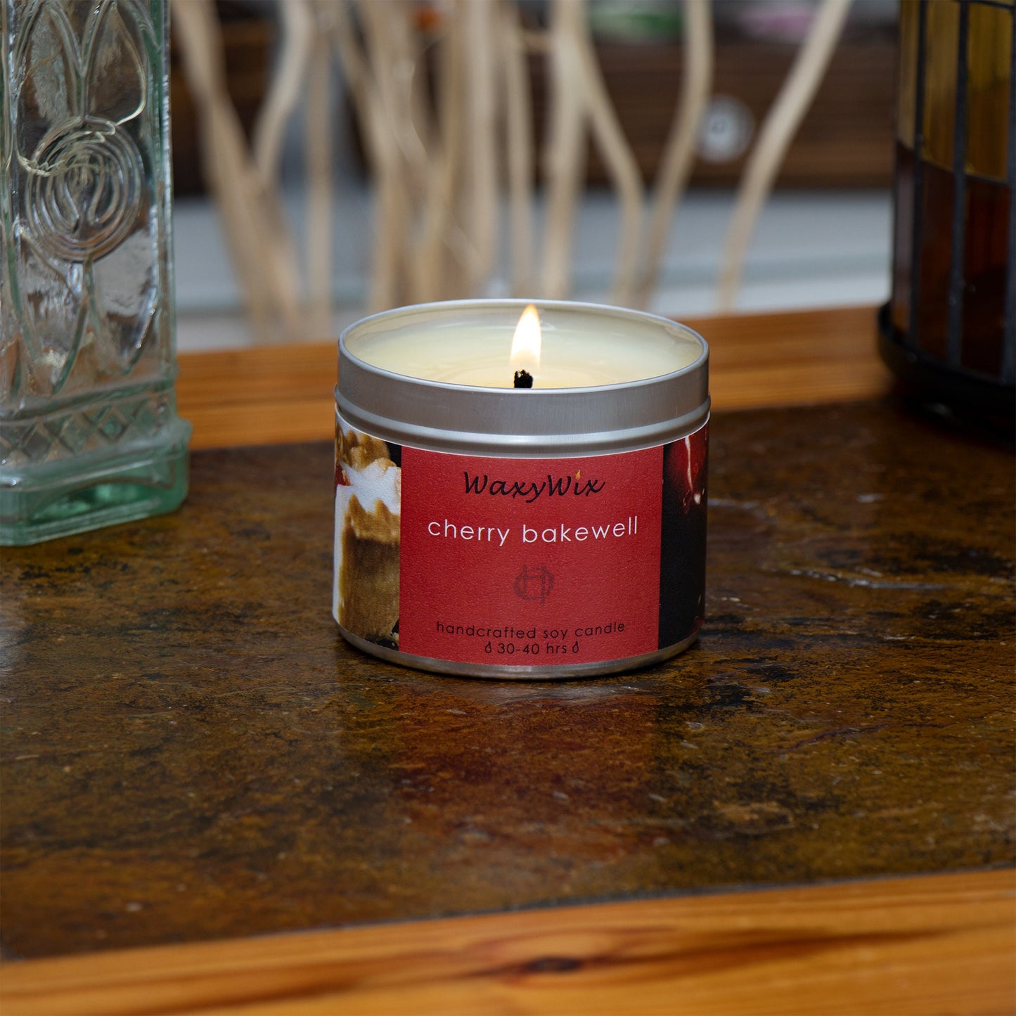 Cherry Bakewell Handmade soy wax candle